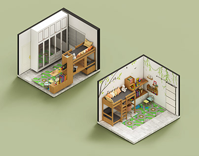 Interior Design of a kids bedroom