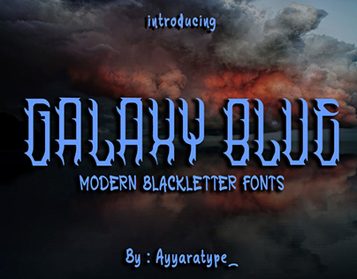GALAXY BLUE - Modern Blackletter Font