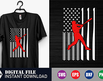 American Baseball Player t-shirt design