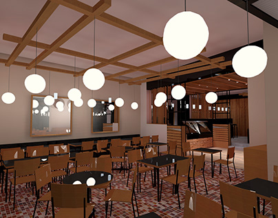 Restaurants - lighting studies - Dialux evo