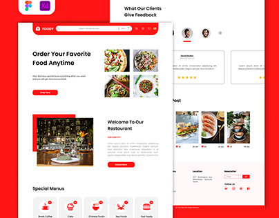 Foody - Fastfood Website Design / Landing Page