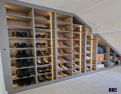 Small Loft Walk-in Shoe Storage | Inspired Elements