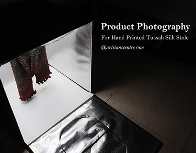Product Photography For Hand Printed Tussah Silk Stole