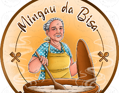Logo com caricatura - Mingau da Bisa