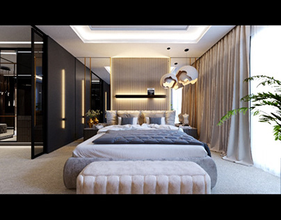 Master bedroom Warsaw by AProject