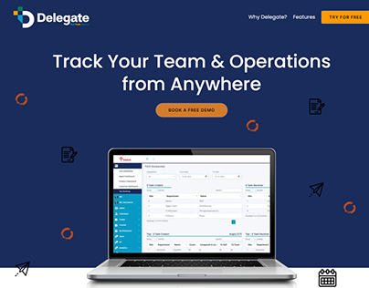 Delegate task management Landing Page