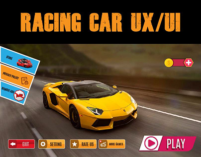 Racing car UX/UI game | racing car game 2