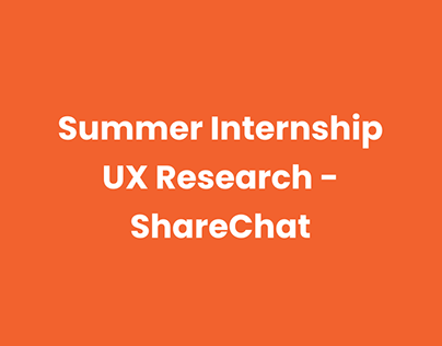 Summer Internship - ShareChat