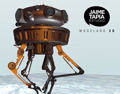 3D MODEL IMPERIAL PROBE DROID