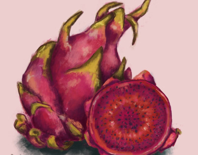 Dragon fruit Digital illustration
