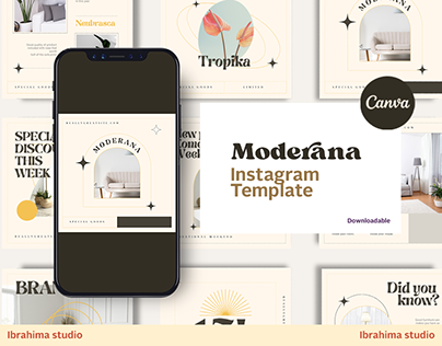 Moderana - Instagram Post Template For CANVA