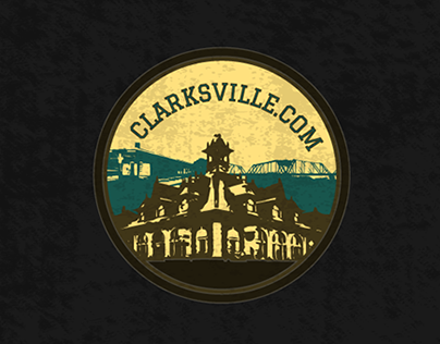 clarksville.com logo vintage design