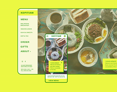 Kopitiam / Restaurant Website