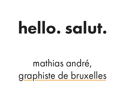 mathias andré, personal identity & business card.