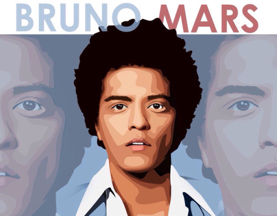 Bruno Mars vector via PS cs6