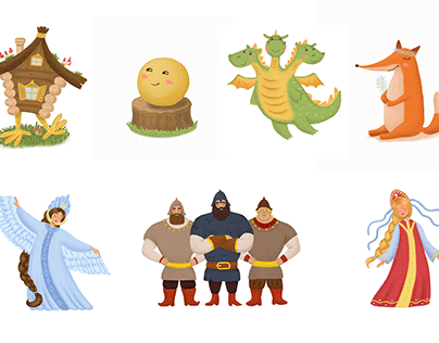 Heroes of Russian folk tales (series of illustrations)
