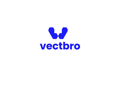 Vectbro Logo Design, Modern V Logo Brand Design