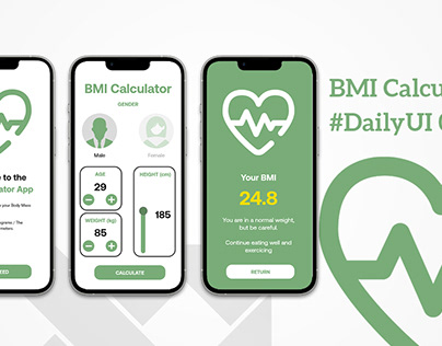 Daily UI 004 - BMI Calculator Mobile App