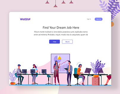 WUZZUF redesign landing page