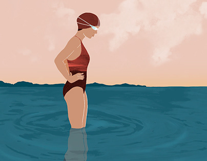 Magazine illustration "Swimmer"