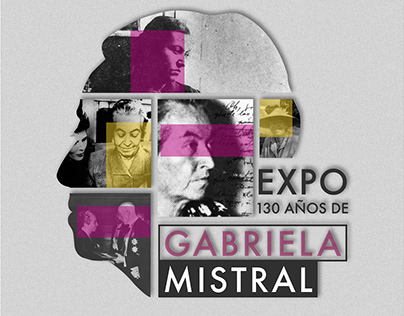 Logo Expo 130 años de Gabriela Mistral