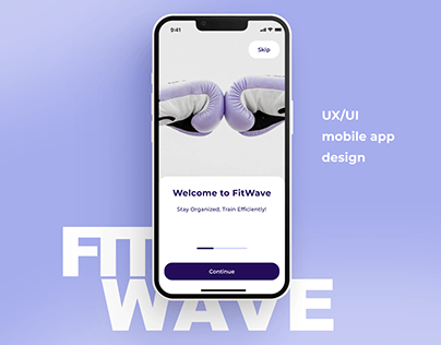 FitWave UX/Ui mobile app design fitness case study