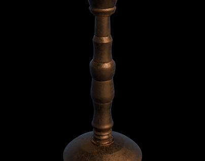 Rusted Candlestick - Video-Game Asset