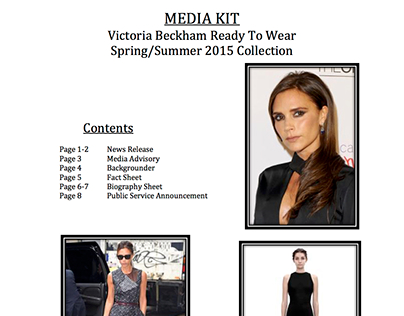 Victoria Beckham Media Kit