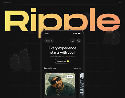 Ripple: Event booking mobile app - UI/UX case study