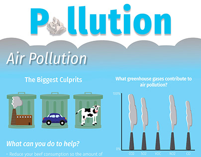 Pollution infographic poster