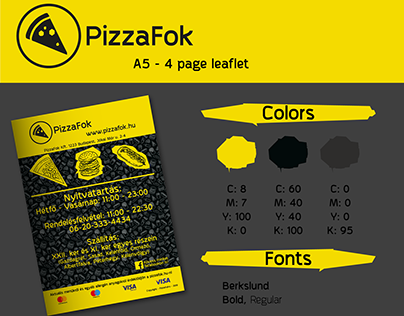 Pizzafok - 4 page A5 leaflet