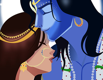 Radha-Krishna Projects | Photos, videos, logos, illustrations and branding  on Behance