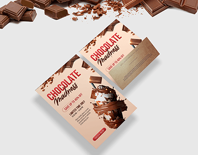 Chocolate flyer design template
