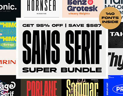 The Sans Serif Super Bundle - Save $587!