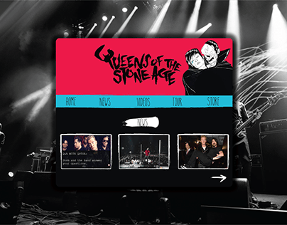 Queens of the Stone Age UI mock-up