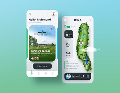 Golf Tracking App UI concept