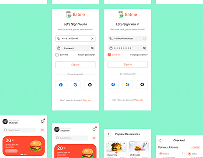 Online Food Order - Mobile App Design