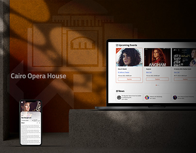 Cairo Opera House Website, Mobile App Modern Design