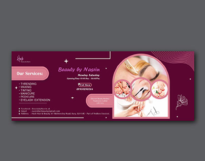 Facebook cover poster design for beauty parlour