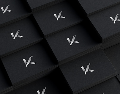 Letter K + Knife logo and branding concept