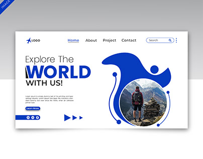 Explore the world with us landing page template
