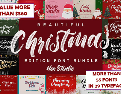 Beautiful Christmas Edition Font Bundle