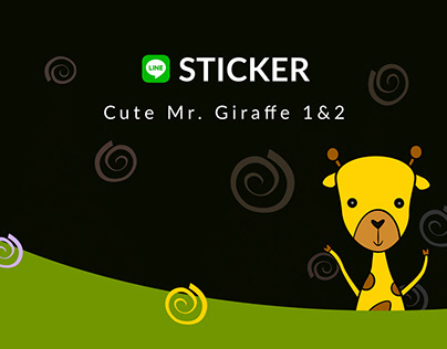 Line Sticker - Cute Mr. Giraffe