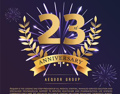 Creative Design - 23rd Anniversary of Aequor Group.