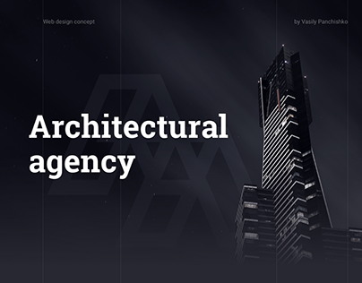 Architectural agency web design concept