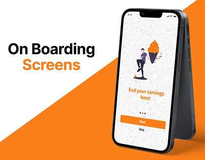 Onboarding screens for food app