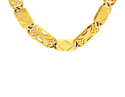 Buy Filigree Design Figaro Links Gold Chain At eJOHRI