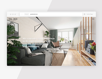interactive web for innovative interior design studio