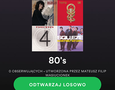 User playlists on Spotify home screen