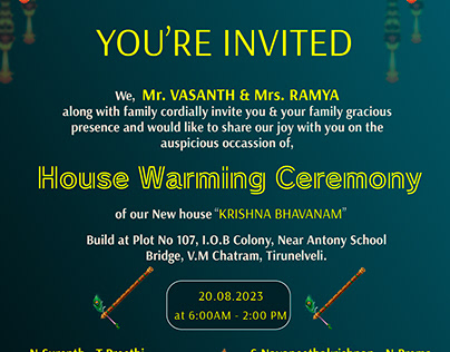 House Warming Ceremony Invitation